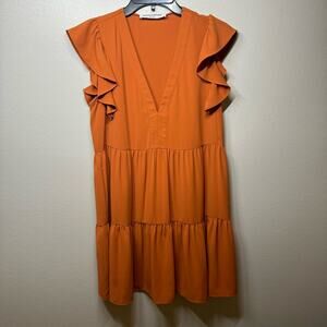 AMANDA UPRICHARD New York Tiered Ruffle Dress Women Size Small